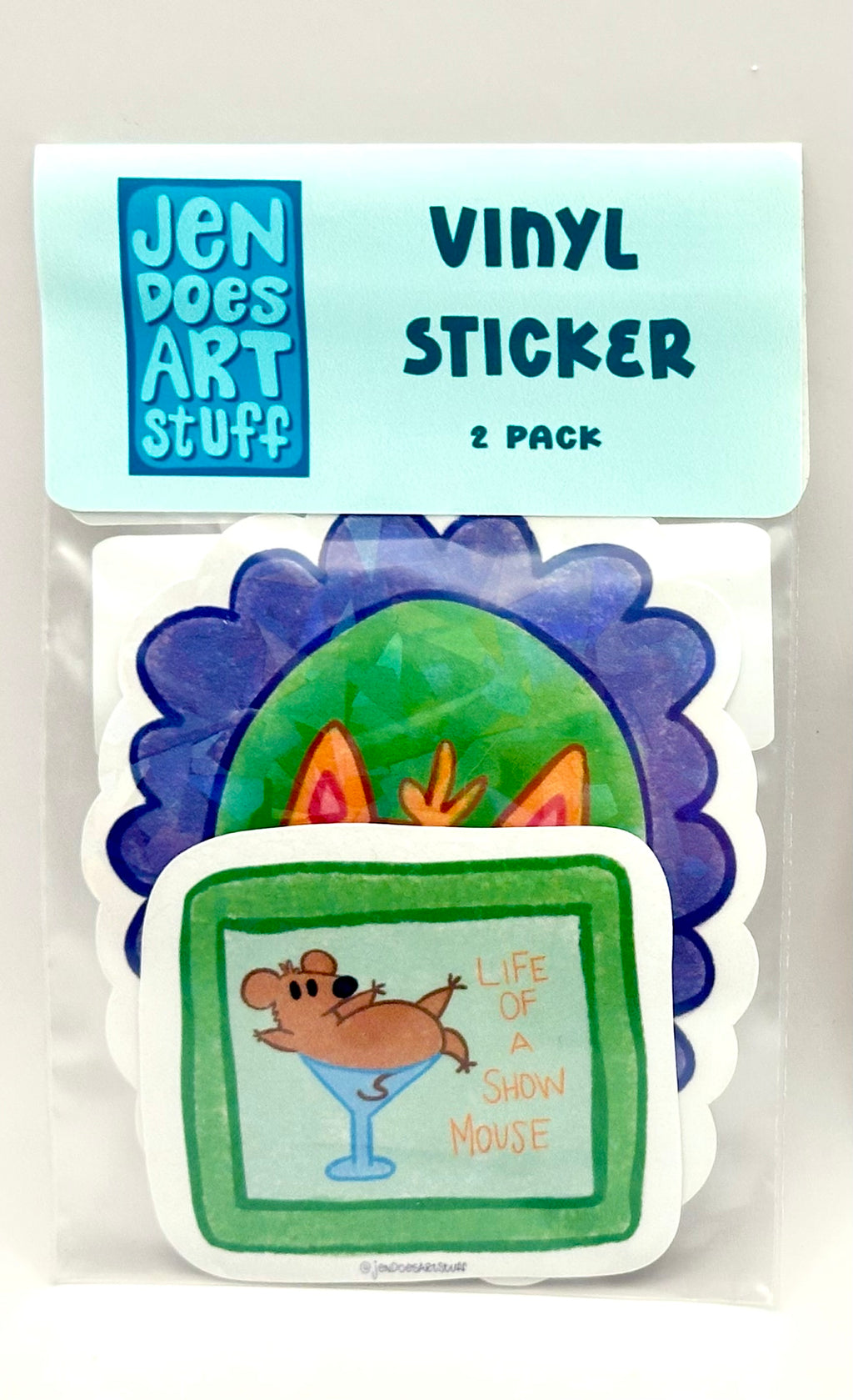 “Her Name was Kitty” & “Show Mouse” Vinyl Sticker - 2 Pack