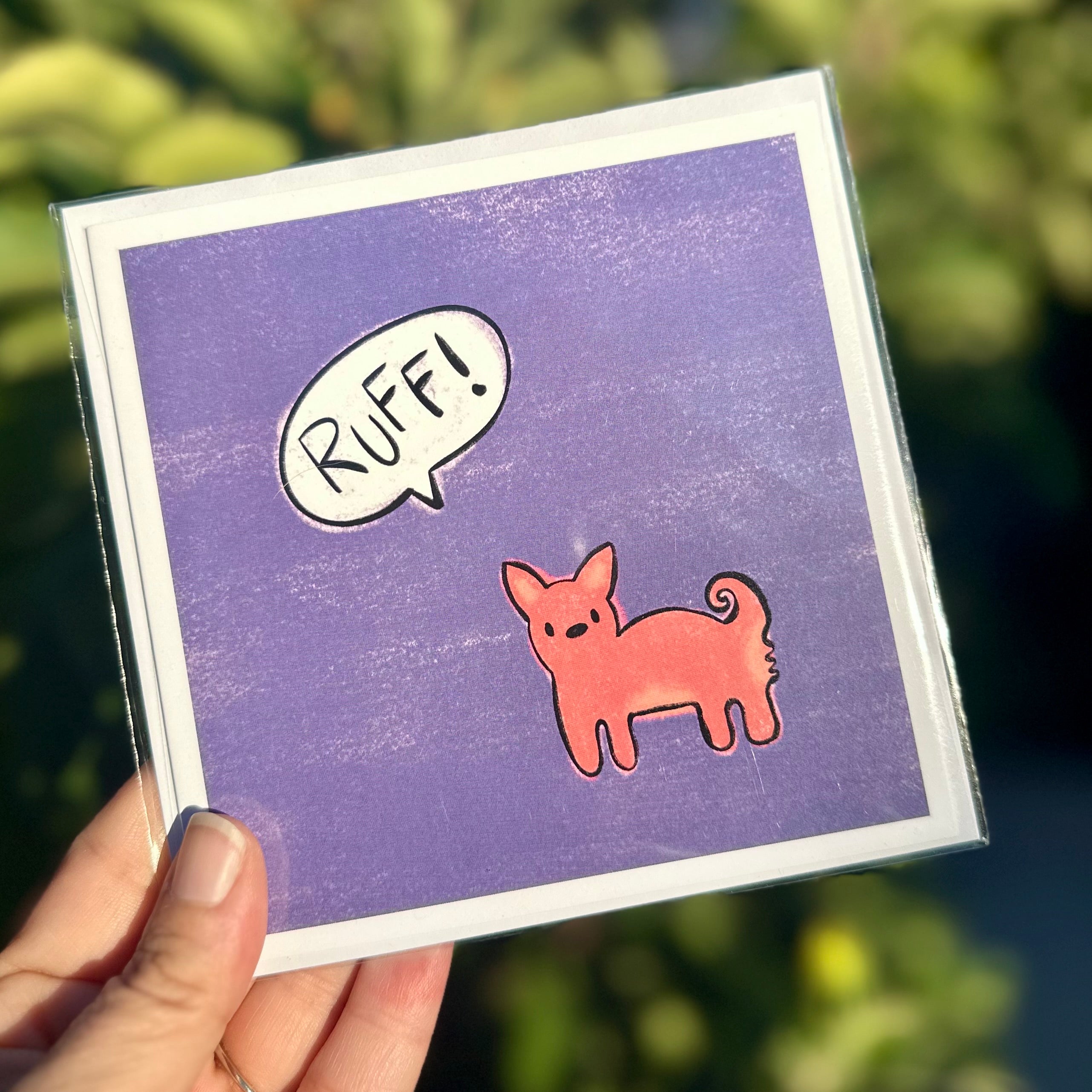 “Ruff” Chihuahua Dog Blank Greeting Card
