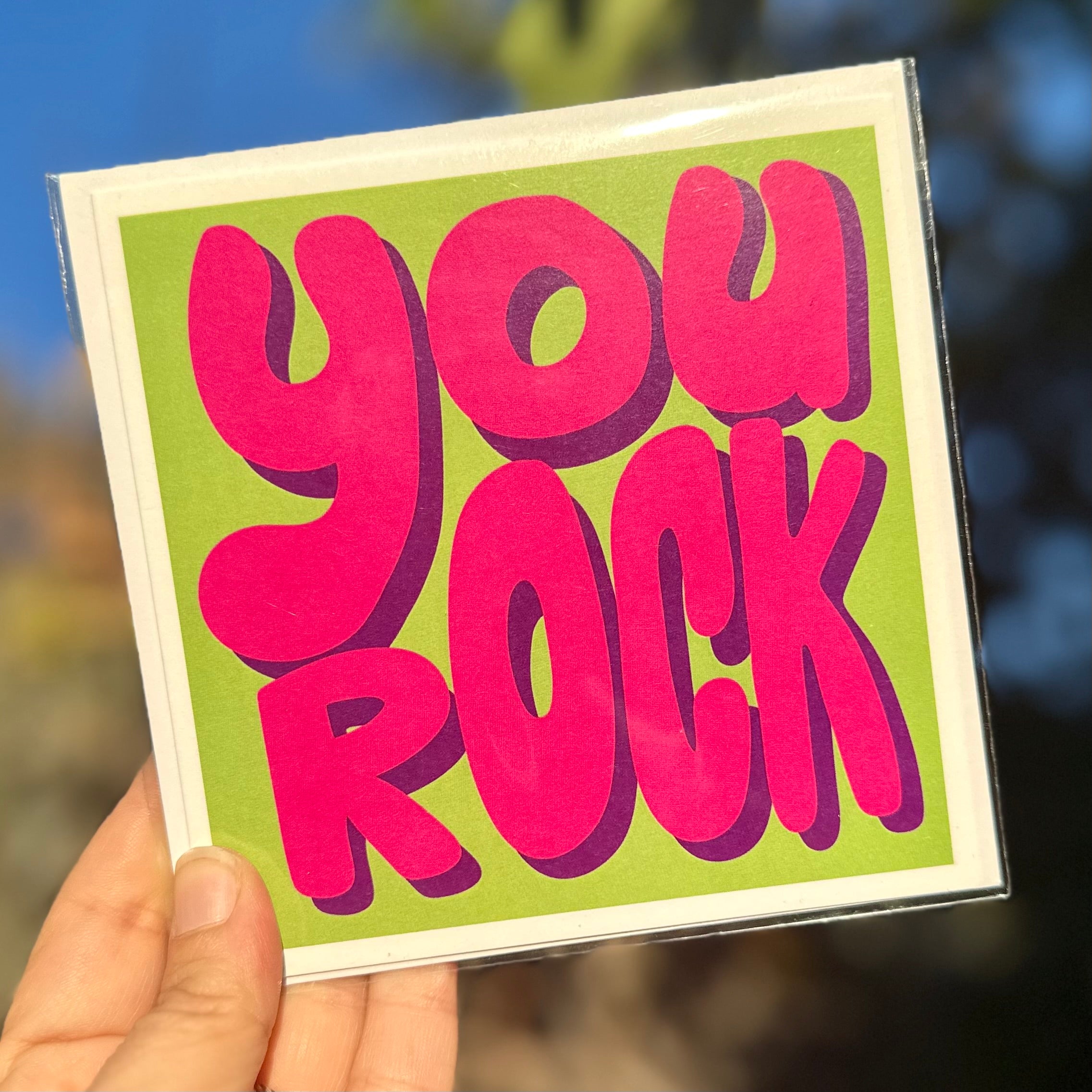 “You Rock” Blank Greeting Card