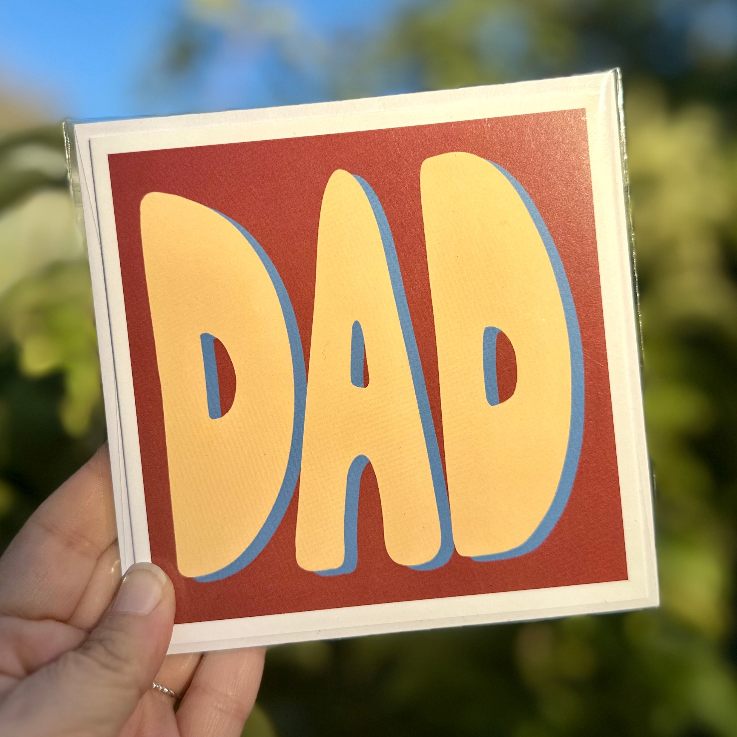 “DAD” Blank Greeting Card