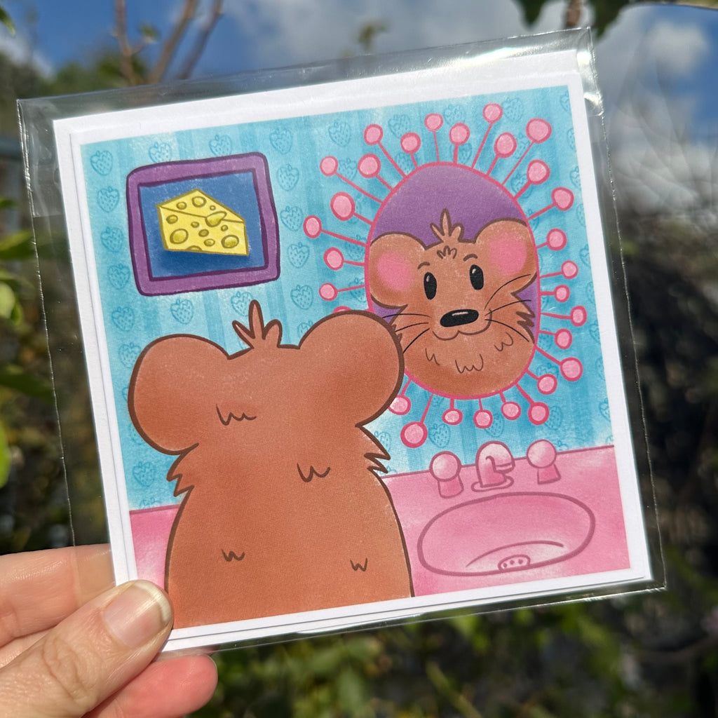 “Love < Cheese” Blank Greeting Card