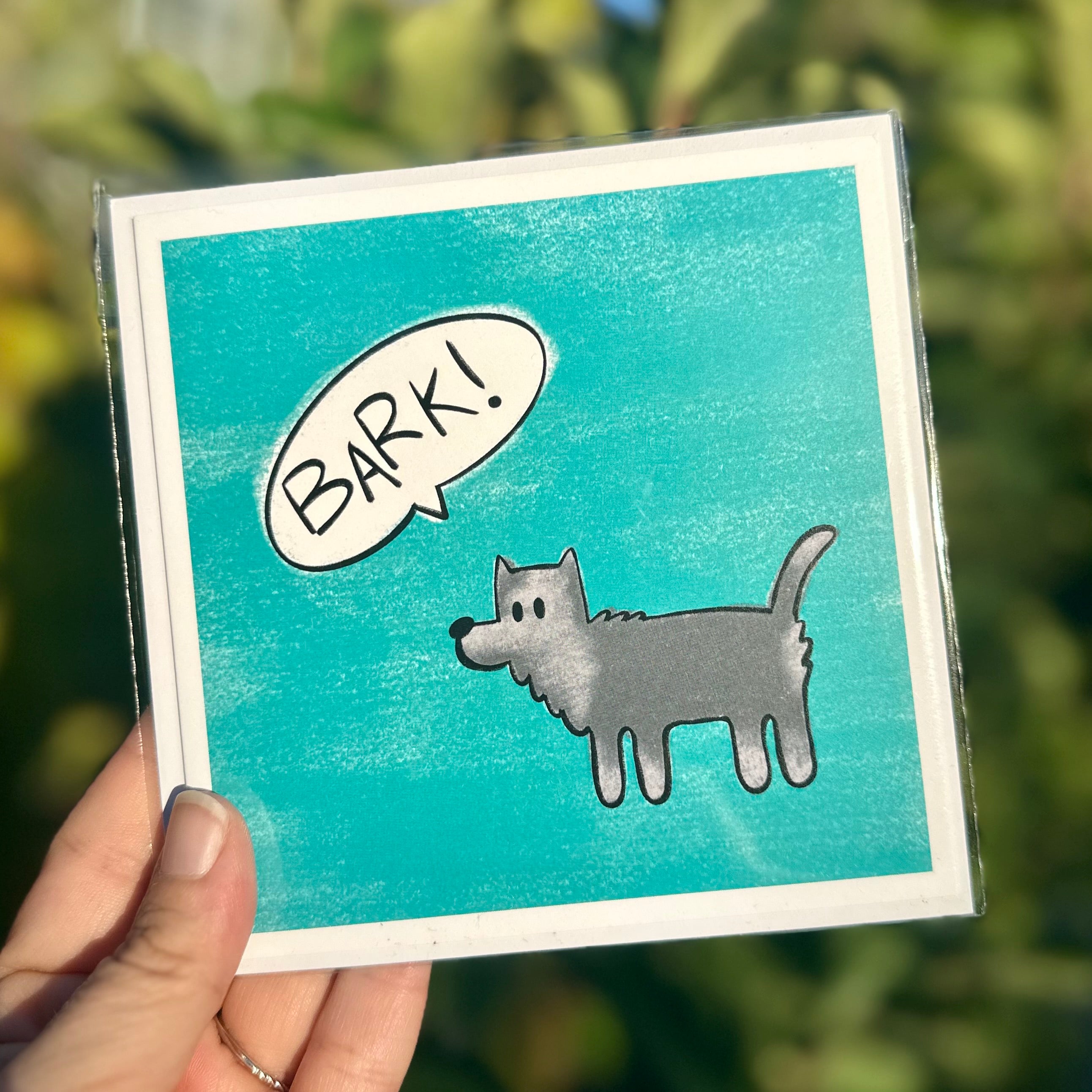 “Bark” Shepard Dog Blank Greeting Card