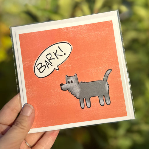 “Bark” Shepard Dog Blank Greeting Card
