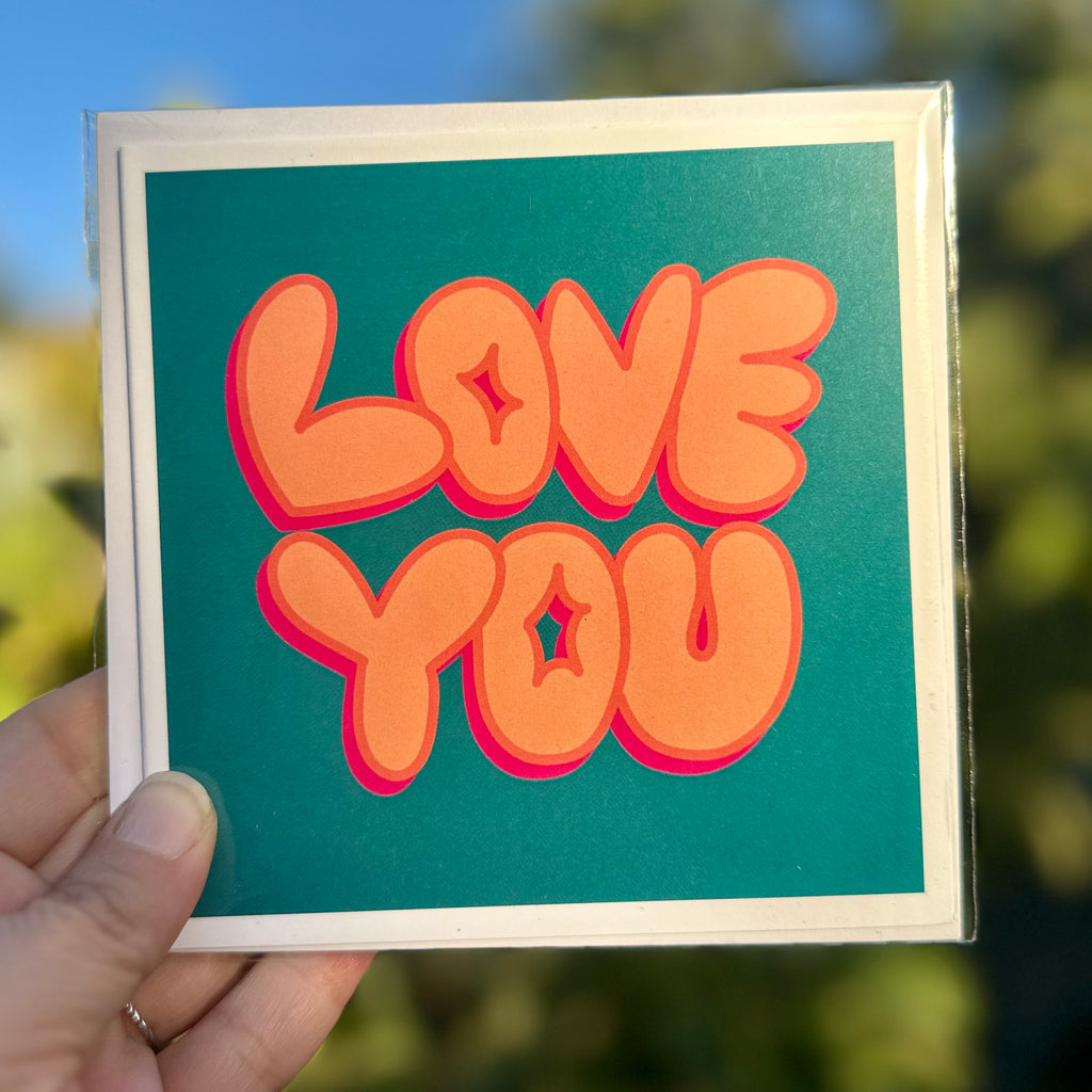 LOVE YOU Blank Greeting Card