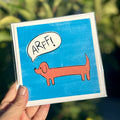 “ARFF” Weenie Dog Blank Greeting Card