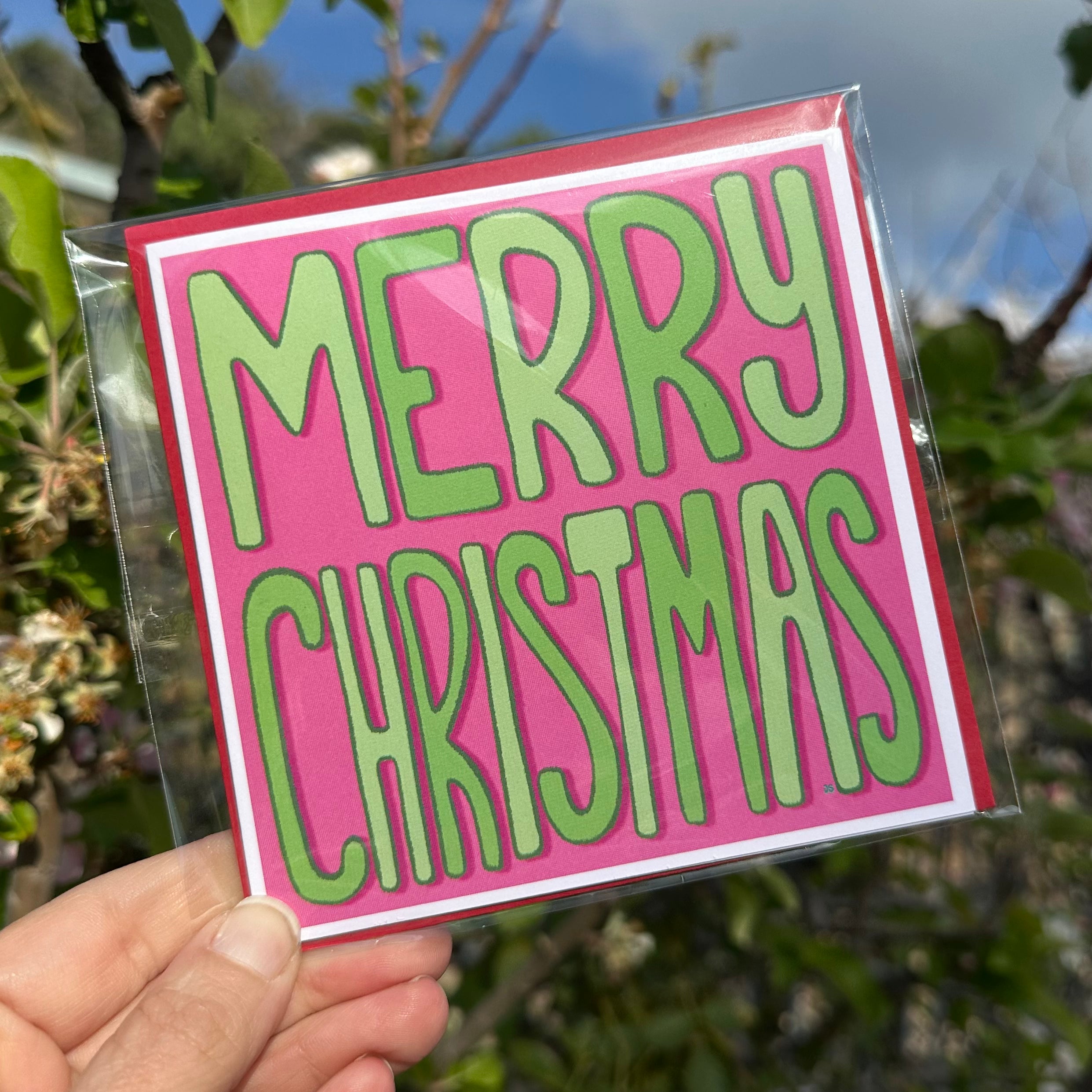 “Merry Christmas” Holiday Blank Greeting Card