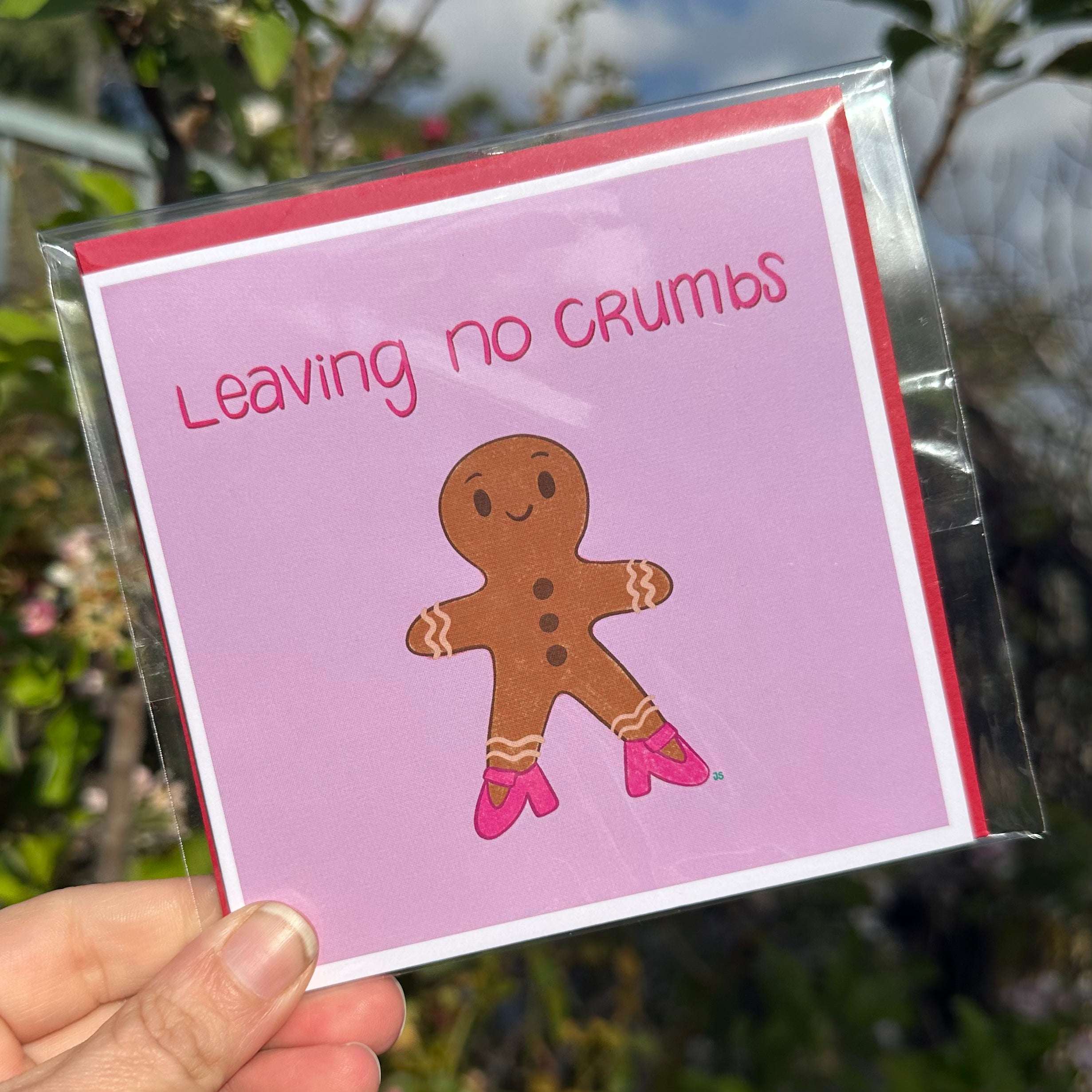 “Leave No Crumbs” Holiday Blank Greeting Card
